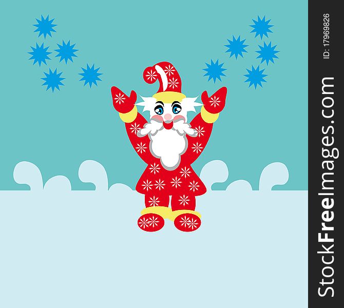 Santa is coming. Illustration. Clip-art