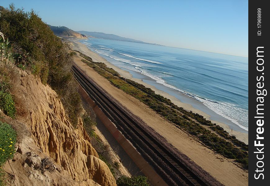 Railroad Track along beach