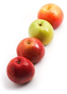 Apples In A Row On A Diagonal Royalty Free Stock Photo Apples In A Row On A Diagonal Royalty Free Stock Photo