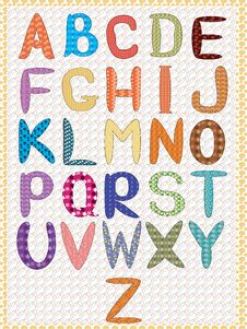 Alphabet,CMYK Royalty Free Stock Photo