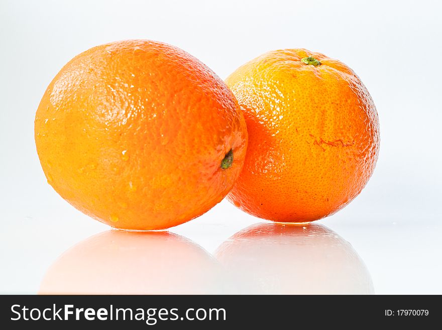 Fresh Orange on a white background