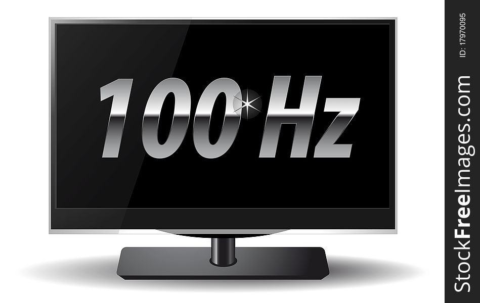 Picture of LCD TV with a 100Hz sign. Picture of LCD TV with a 100Hz sign