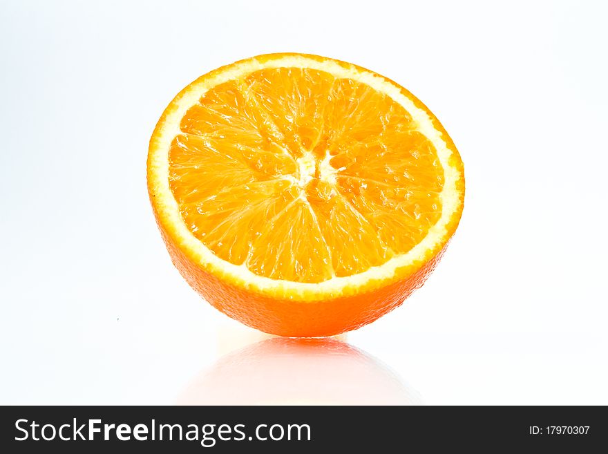 Fresh Orange on a white background