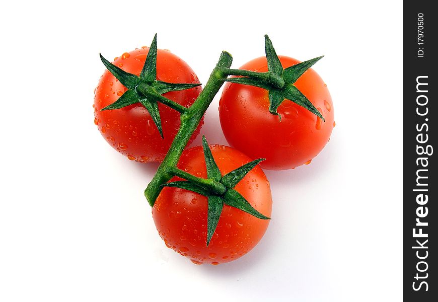 Tomatoes On White Background