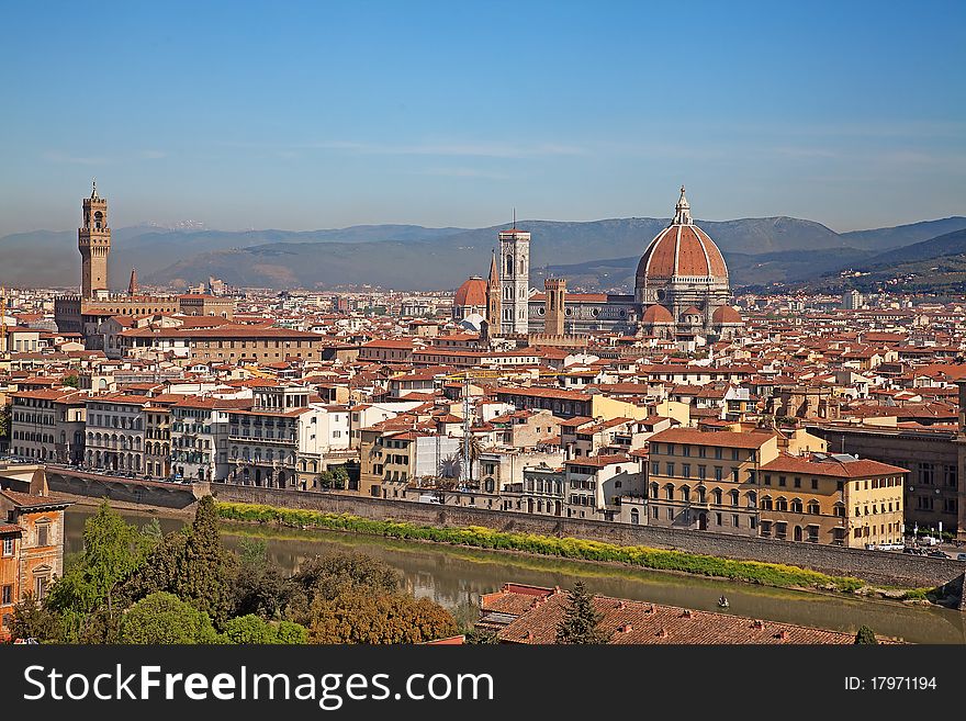 Panoramic view of the Florence, Italy