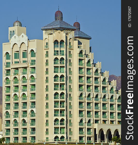 View on a modern building in Eilat, Israel