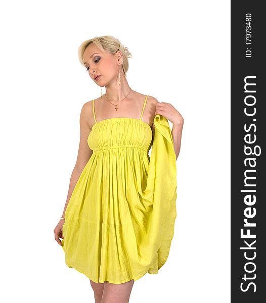 Female In A Yellow Dress.