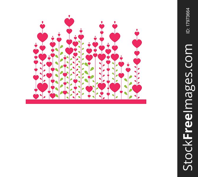 Valentine's background with pink heart. illustration. Valentine's background with pink heart. illustration