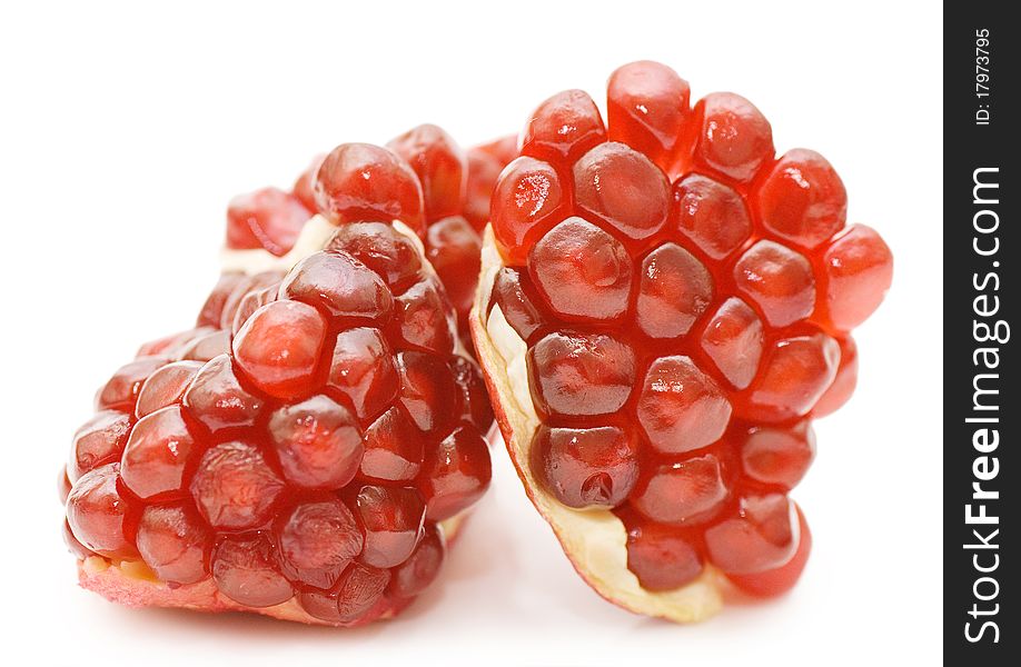 Pomegranate isolated on white background