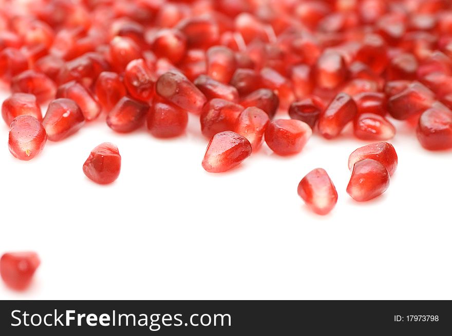 Pomegranate isolated on white