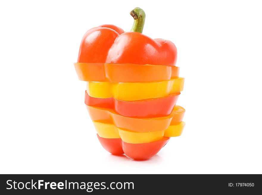 Fresh pepper isolated on white background