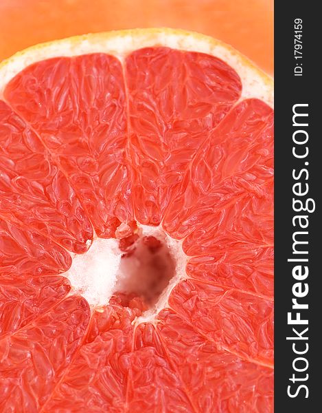 Ripe And Juicy Grapefruit  Closeup