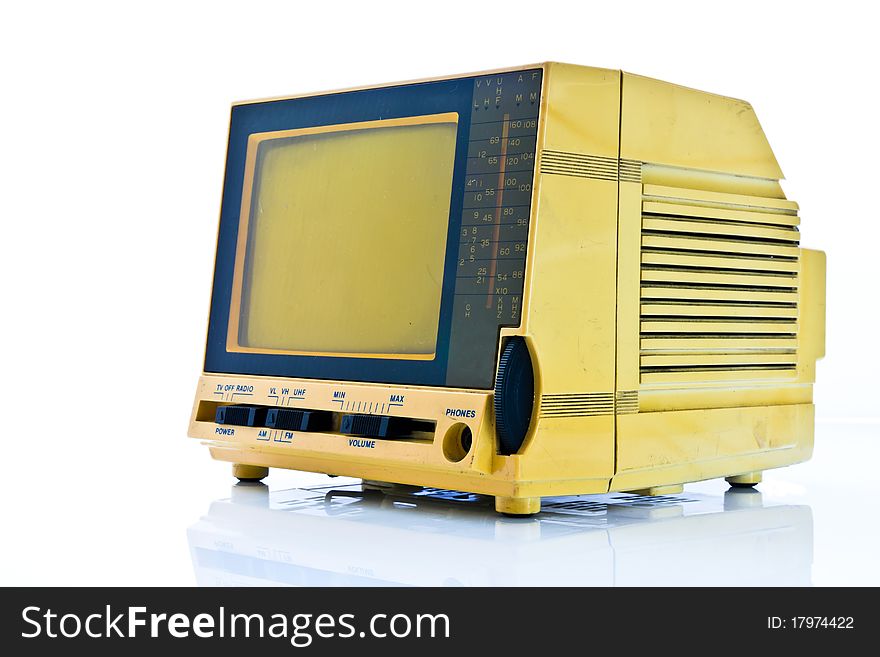 Old style of small television. Old style of small television