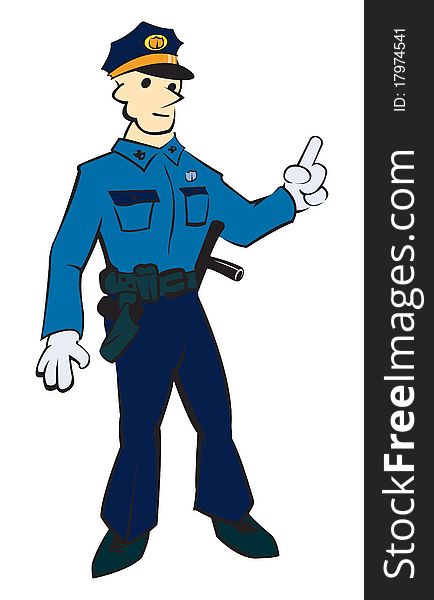An illustration of a Police officer. An illustration of a Police officer