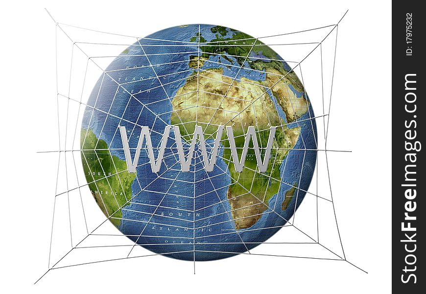Internet Network On Globe