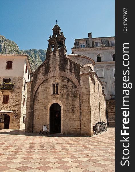 A church in Kotor, Montenegro. A church in Kotor, Montenegro