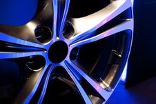 Metallic Tyre Disc Of Sport Car Royalty Free Stock Photo