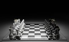 Composition With Chessmen Stock Images