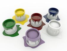 Paint Pots Stock Photos Paint Pots Stock Photos