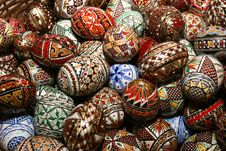 Romanian Traditional Easter Eggs Stock Photo