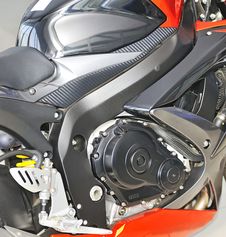 Motorcycle Engine Close-up Stock Image