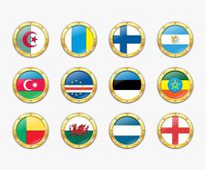 Shields With Flags. Stock Image