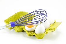 Egg Box And Egg Beater Royalty Free Stock Photo Egg Box And Egg Beater Royalty Free Stock Photo