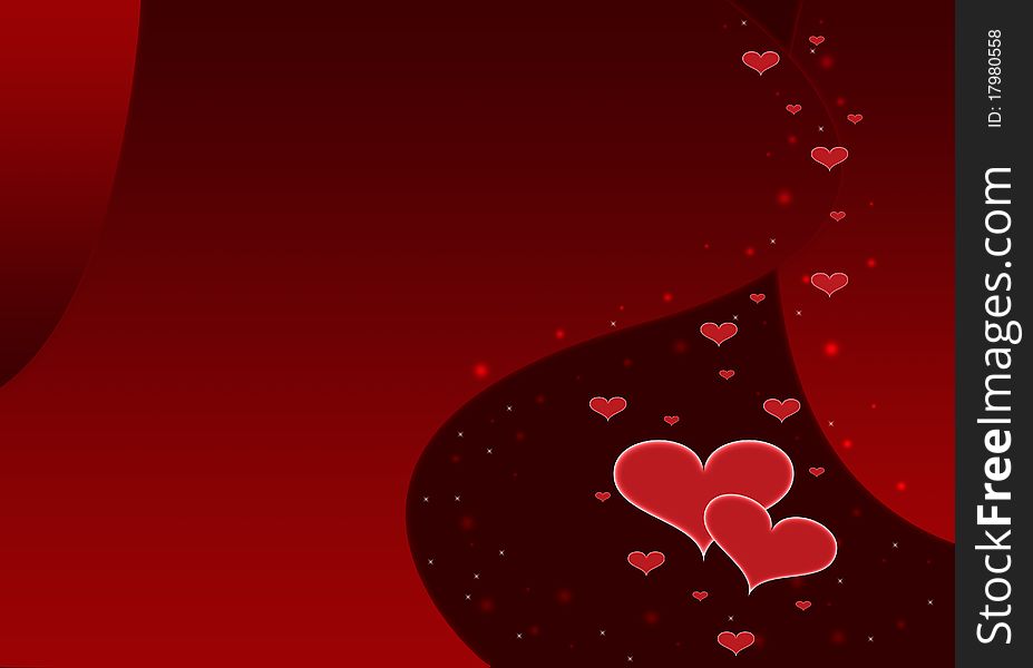 Abstract Valentines Day background with hearts.