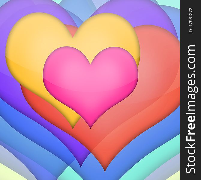 Love Vector  In Colorful