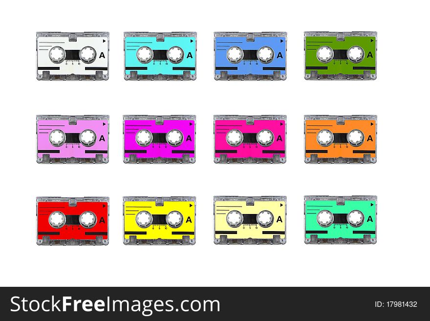 Multi mini audio cassette tape. Multi mini audio cassette tape.