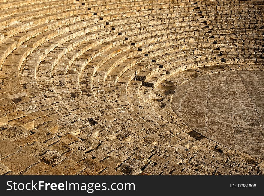 The fragment of ancient theatre Amphitheatre. Cyprus