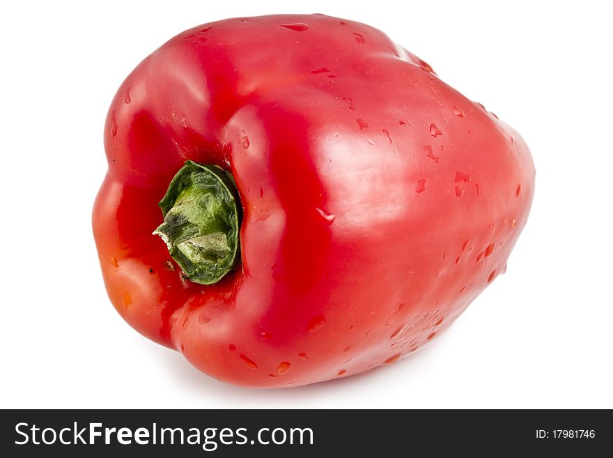 Colorful peppers isolated on white background