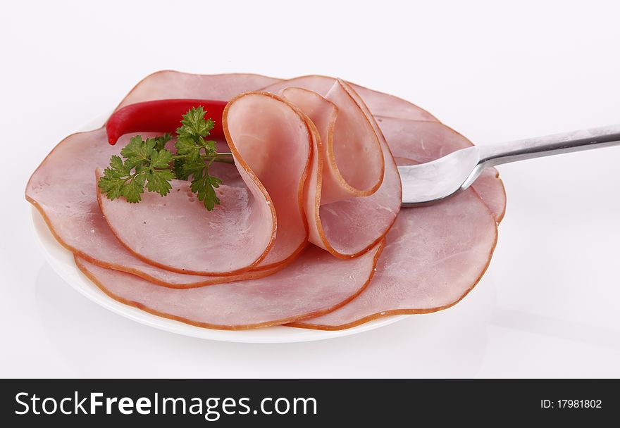 Very tasty and fresh sliced ham