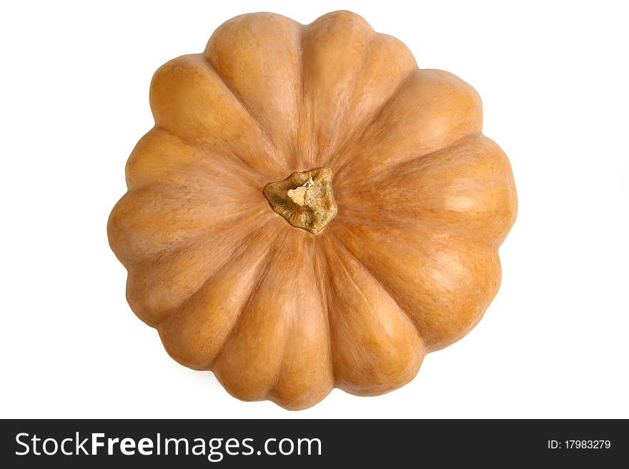 Ripe pumpkin isolated