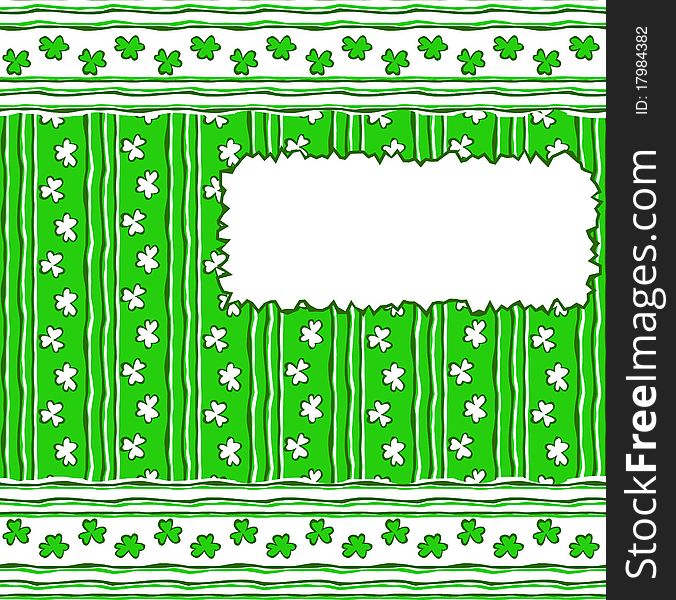 St. Patrick's day background with clover border