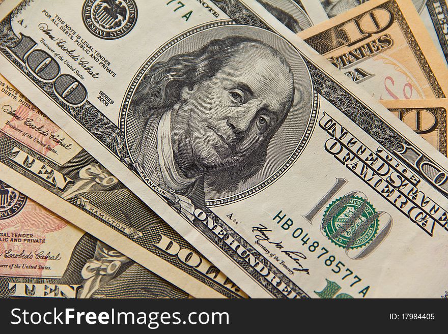 American dollars background / USD background texture. American dollars background / USD background texture