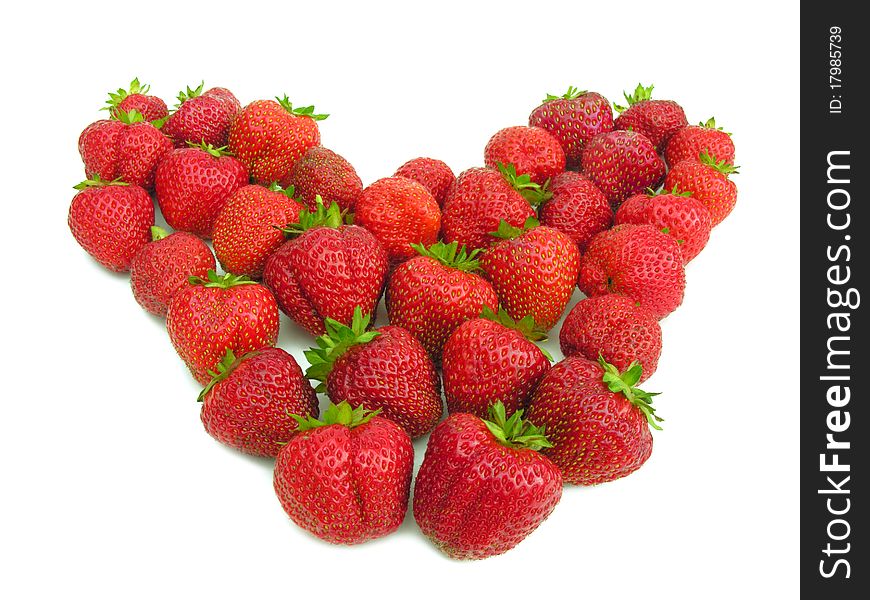 Strawberries in the form of heart. Strawberries in the form of heart