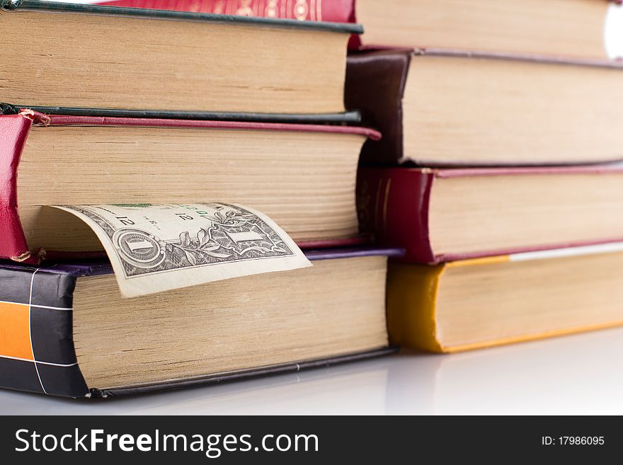 Old Books On White Background.