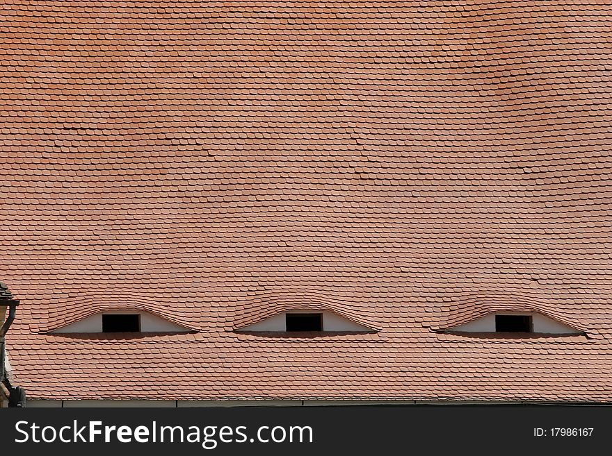 Composition of an old roof top in Sibiu - Romania. Composition of an old roof top in Sibiu - Romania