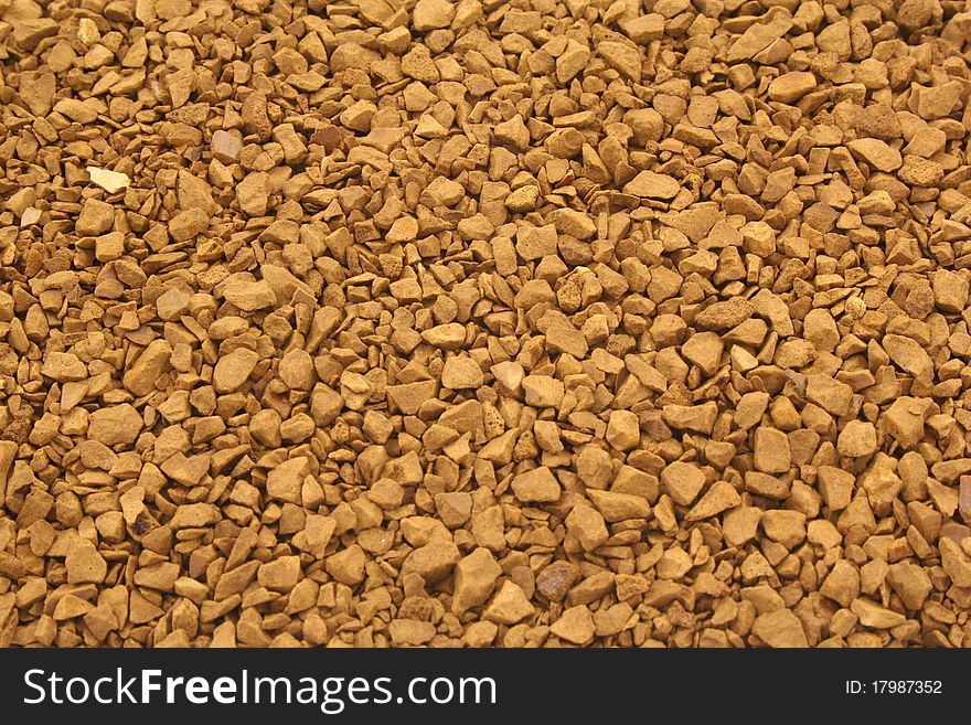 Brown background of the instant coffee