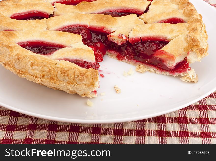 American pie cherry filling - a traditional dessert.