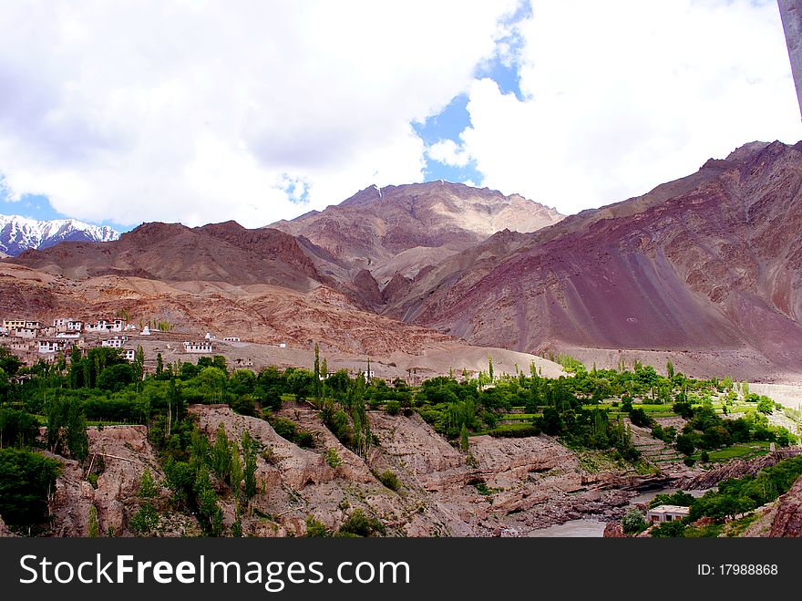 Beautiful Ladakh mountain scenery