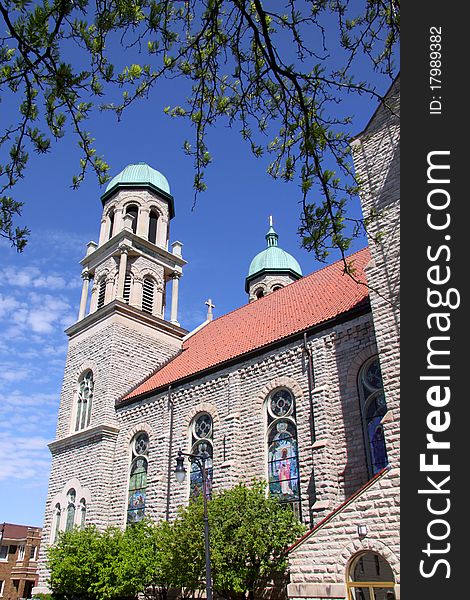 Historic church architecture in Grand rapids Michigan