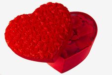 Rose Heart Box With Rose Petals Stock Image Rose Heart Box With Rose Petals Stock Image