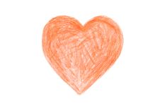 Drawn Happy Valentines Heart Stock Photography