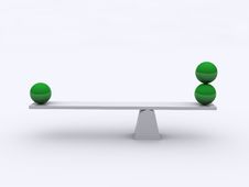 Spheres In Balance Royalty Free Stock Photography Spheres In Balance Royalty Free Stock Photography
