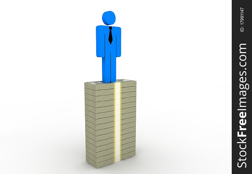 Profit concept in 3D style