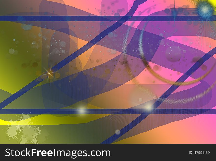 Colored background with disorderly purple stripes and bright points. Colored background with disorderly purple stripes and bright points