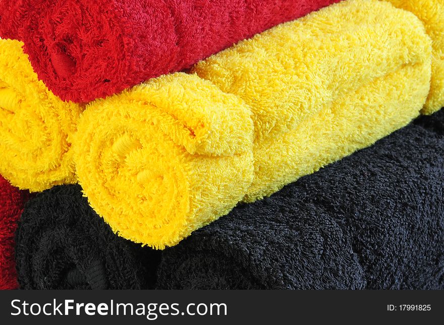 Three color towels in stock