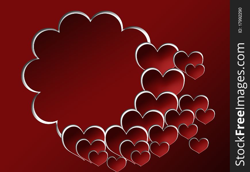 Valentine s background with photo frame